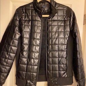 Black leather jacket